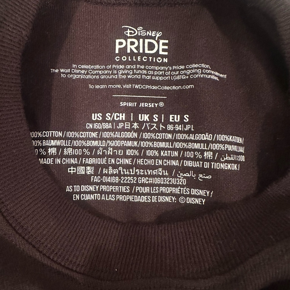 NWT Disney Mickey Mouse Pride Cast Member Spirit Jersey Rainbow Sz Oversized - Picture 9 of 9